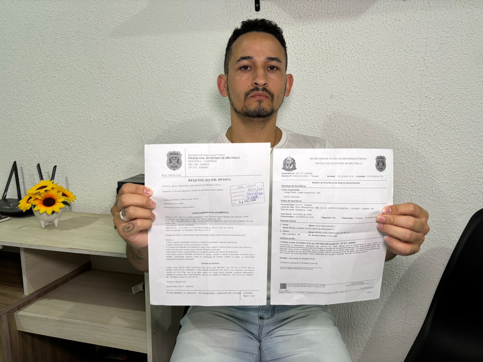 Pai de criança brutalmente agredida em Sergipe fala com exclusividade ao repórter David Brandão