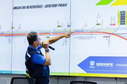 Governo de Sergipe lança faixa reversível na Rodovia Inácio Barbosa para otimizar fluxo no litoral sul
