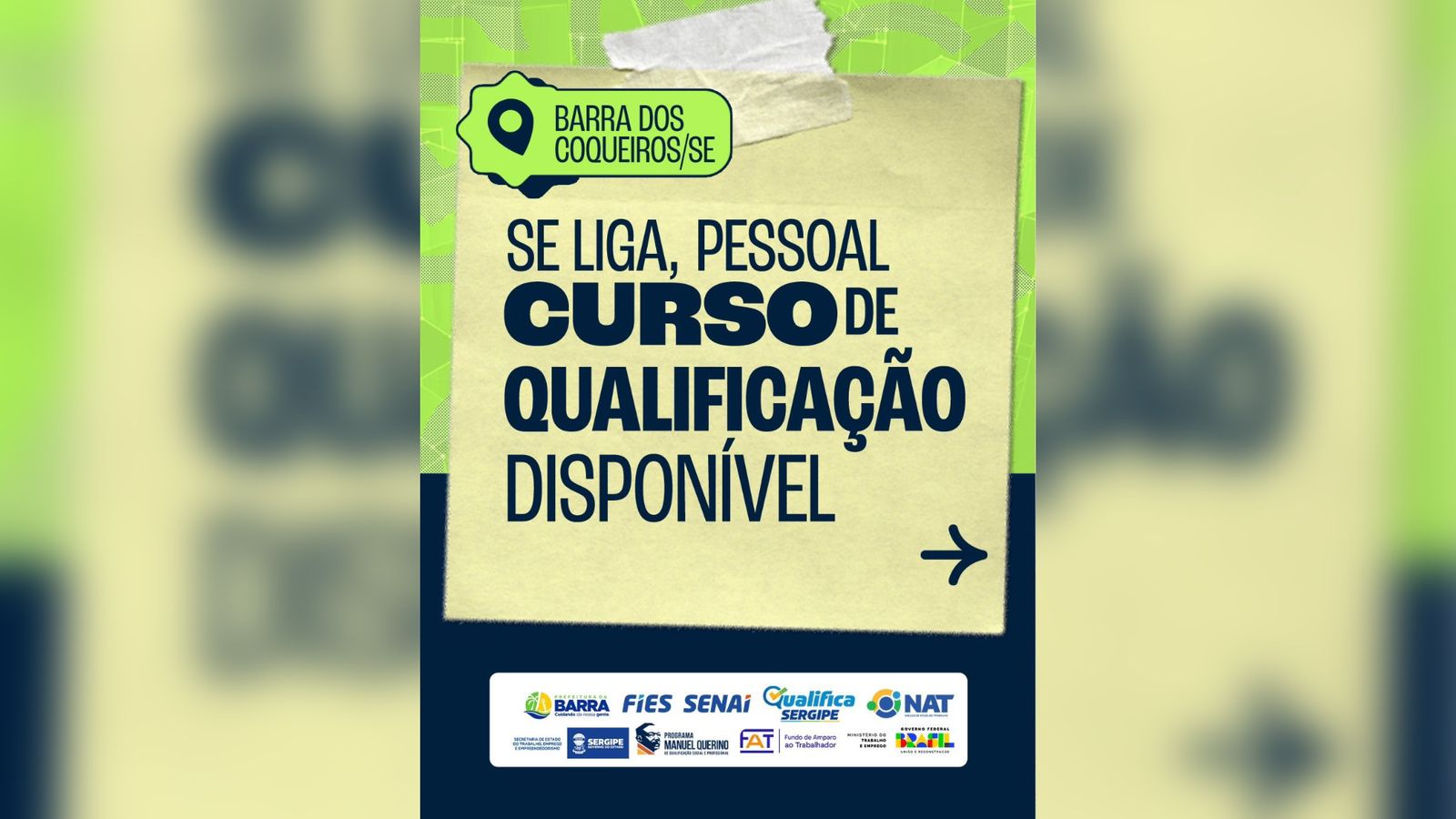Prefeitura abre inscrições para cursos gratuitos de qualificação profissional na Barra dos Coqueiros