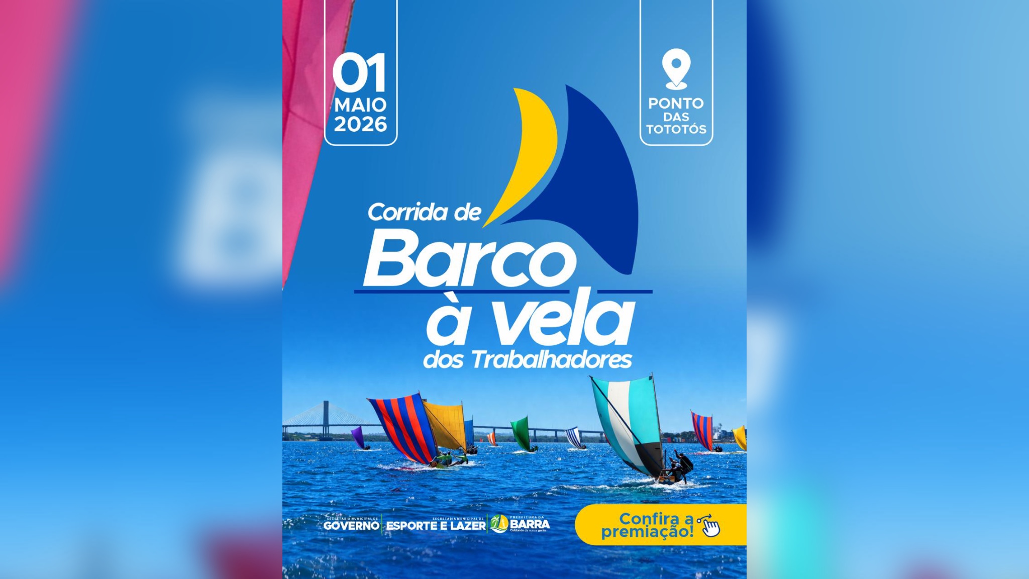 Barra dos Coqueiros promove mais uma edição da Corrida de Barcos a Vela dos Trabalhadores
