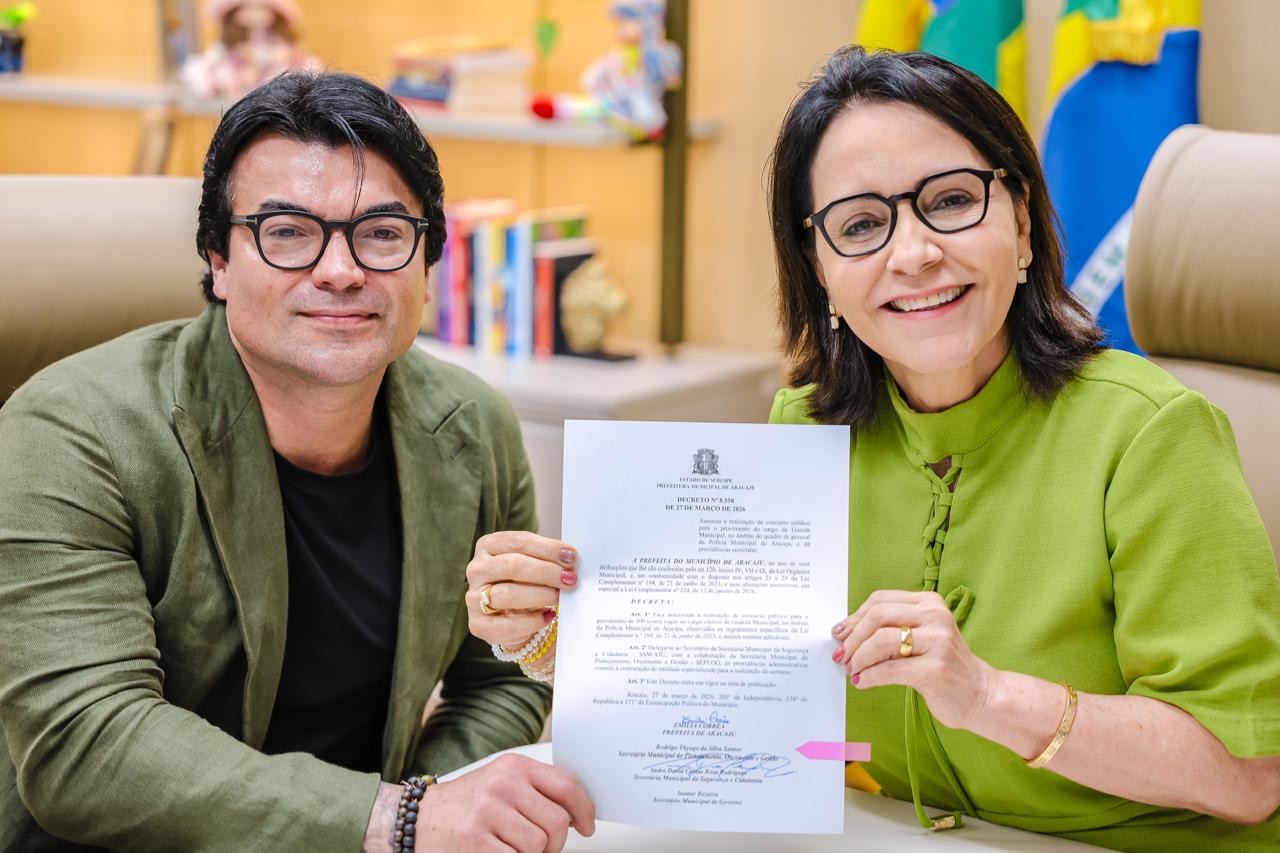Reajuste histórico e anúncio de concurso: Emília Corrêa e André David transformam a realidade da Guarda Municipal de Aracaju