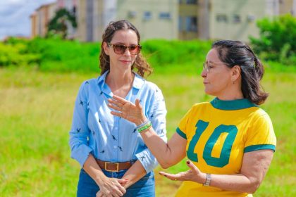 Prefeita Emília Corrêa vistoria área que receberá nova USF e Academia da Cidade no bairro Marivan