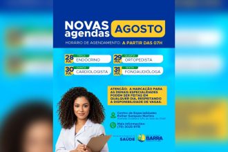 Prefeitura divulga calendário de agendamento para consultas especializadas no mês de agosto