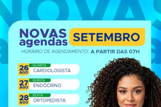 Secretaria de Saúde divulga calendário de agendamento de consultas especializadas para setembro