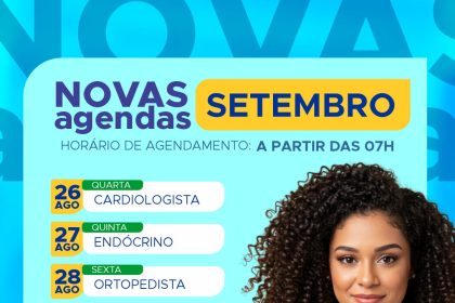 Secretaria de Saúde divulga calendário de agendamento de consultas especializadas para setembro
