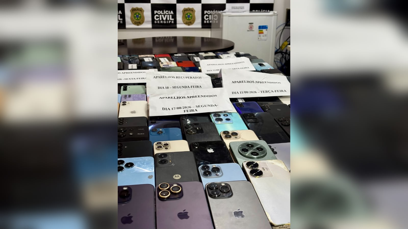 Polícia Civil de Sergipe recupera cerca de 600 celulares na Operação Última Chamada