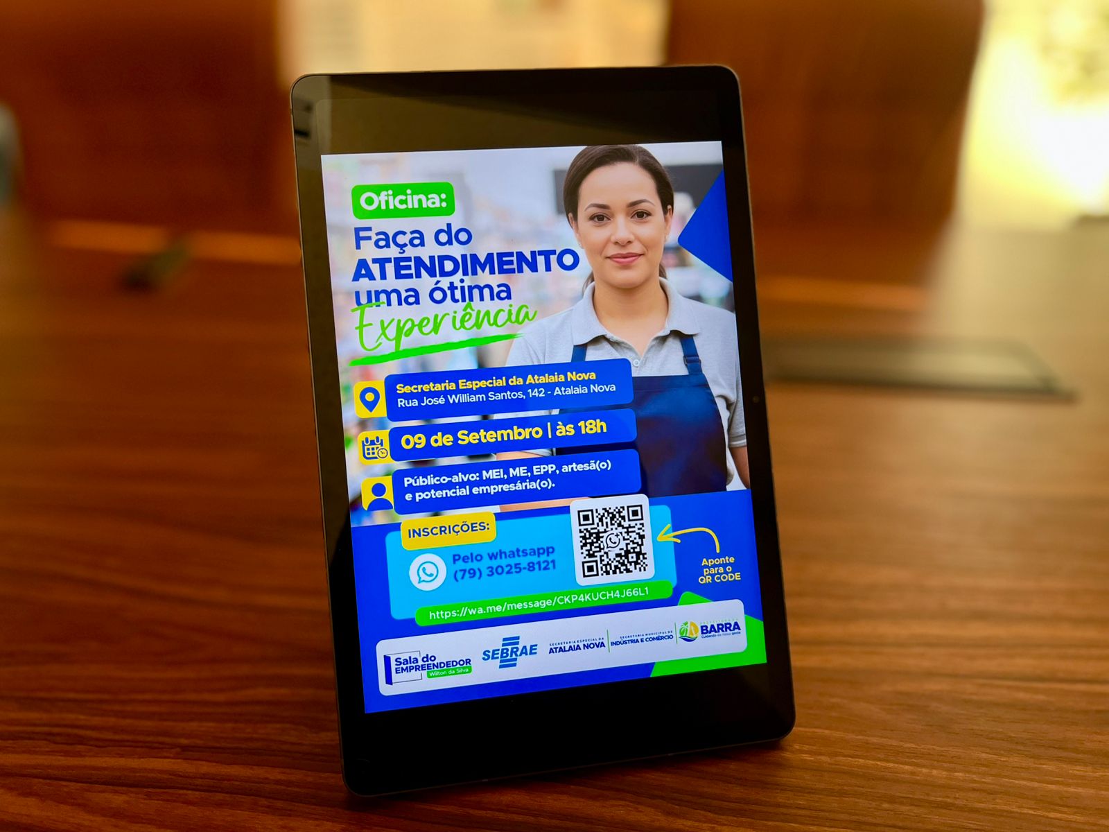 Prefeitura abre inscrições para oficina sobre atendimento ao cliente voltada a empreendedores da Barra dos Coqueiros