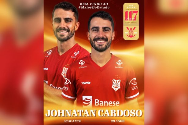 Sergipe anuncia a contratação do atacante Johnatan Cardoso para a temporada