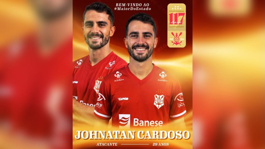 Sergipe anuncia a contratação do atacante Johnatan Cardoso para a temporada
